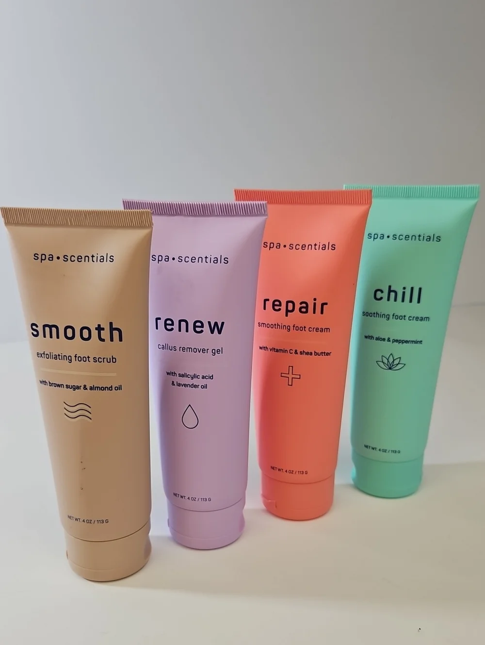Spa•scentials FOOT REPAIR 4-PIECE SET SMOOTH•RENEW•REPAIR•CHILL